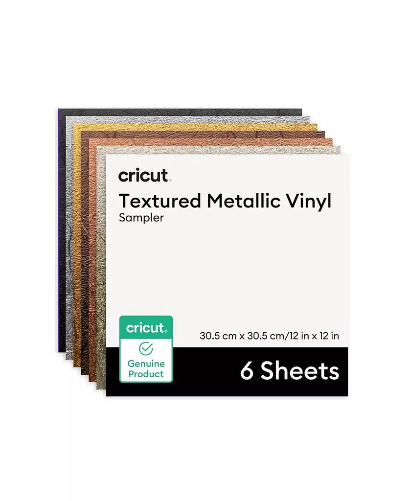 cricut Textured Metallic Vinyl Permanent, Luxe Sampler - 12 in x 12 in Sheets (6 ct)