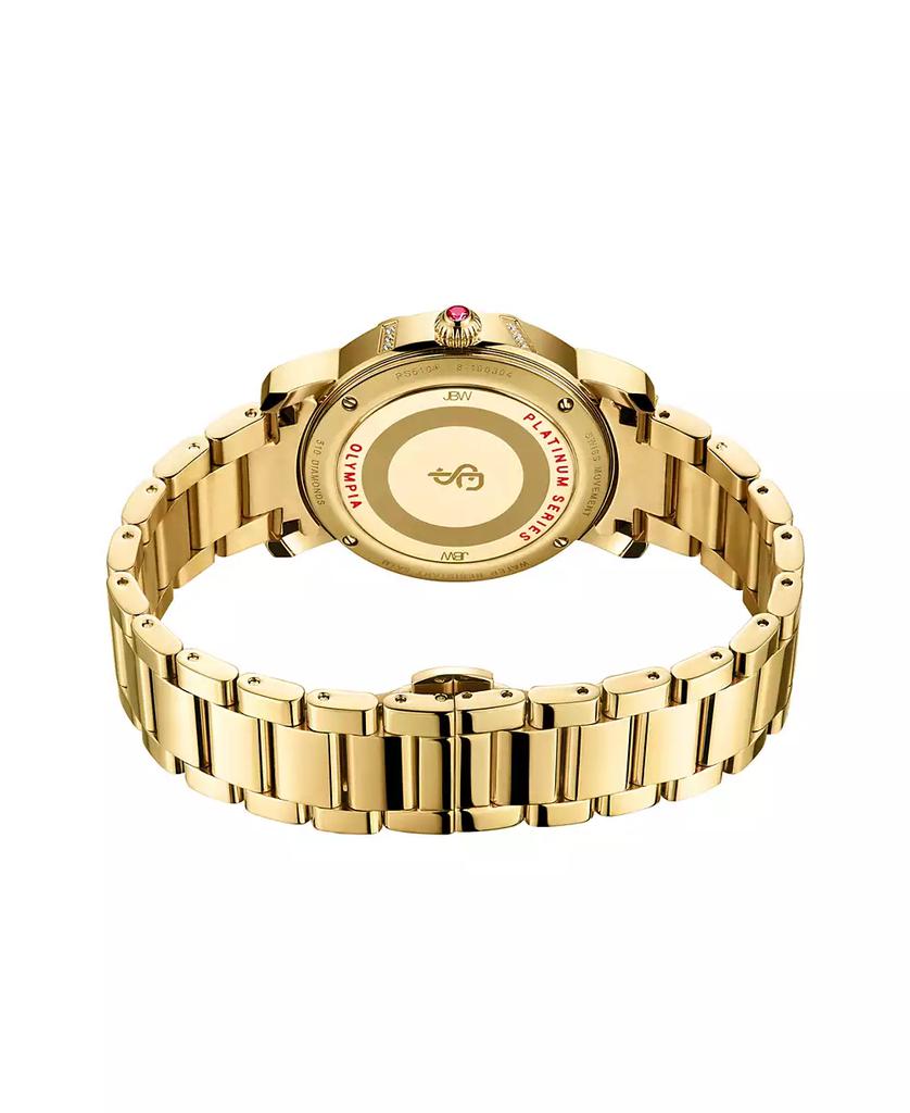 Jbw Women's Olympia Platinum Series Diamond (2 1/2 ct. t.w.) 18K Gold-Plated Stainless Steel Watch, 38Mm