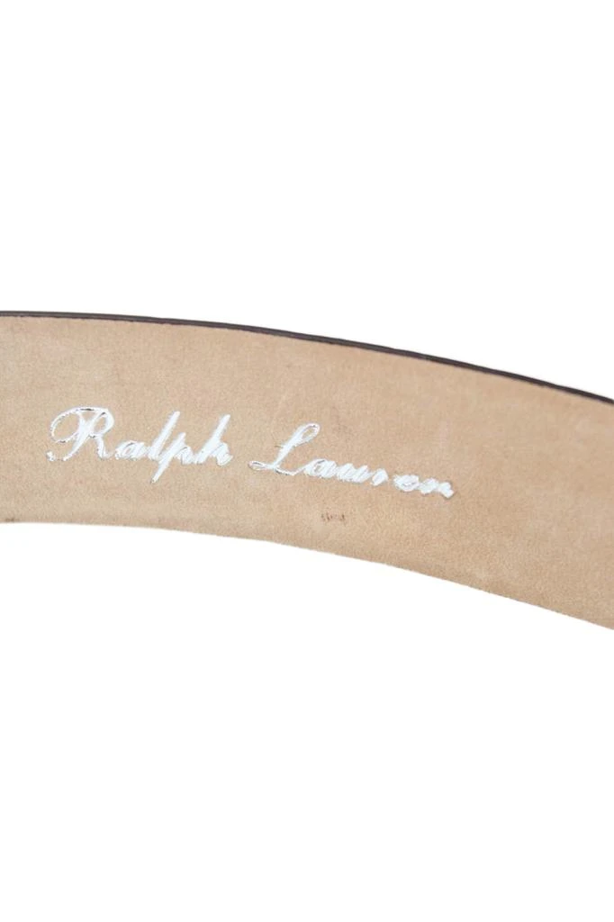 Ralph Lauren Womens Genuine American Alligator Belt Dark Brown 5