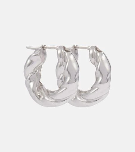 Loewe Twisted sterling silver hoop earrings 1