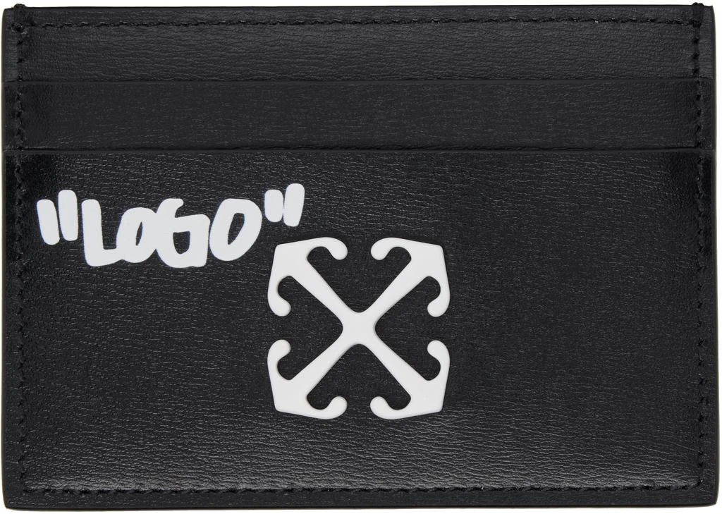 Off-White Black Jitney Quote Card Holder