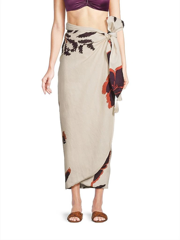 Juan de Dios Mapara Floral Linen Skirt 3