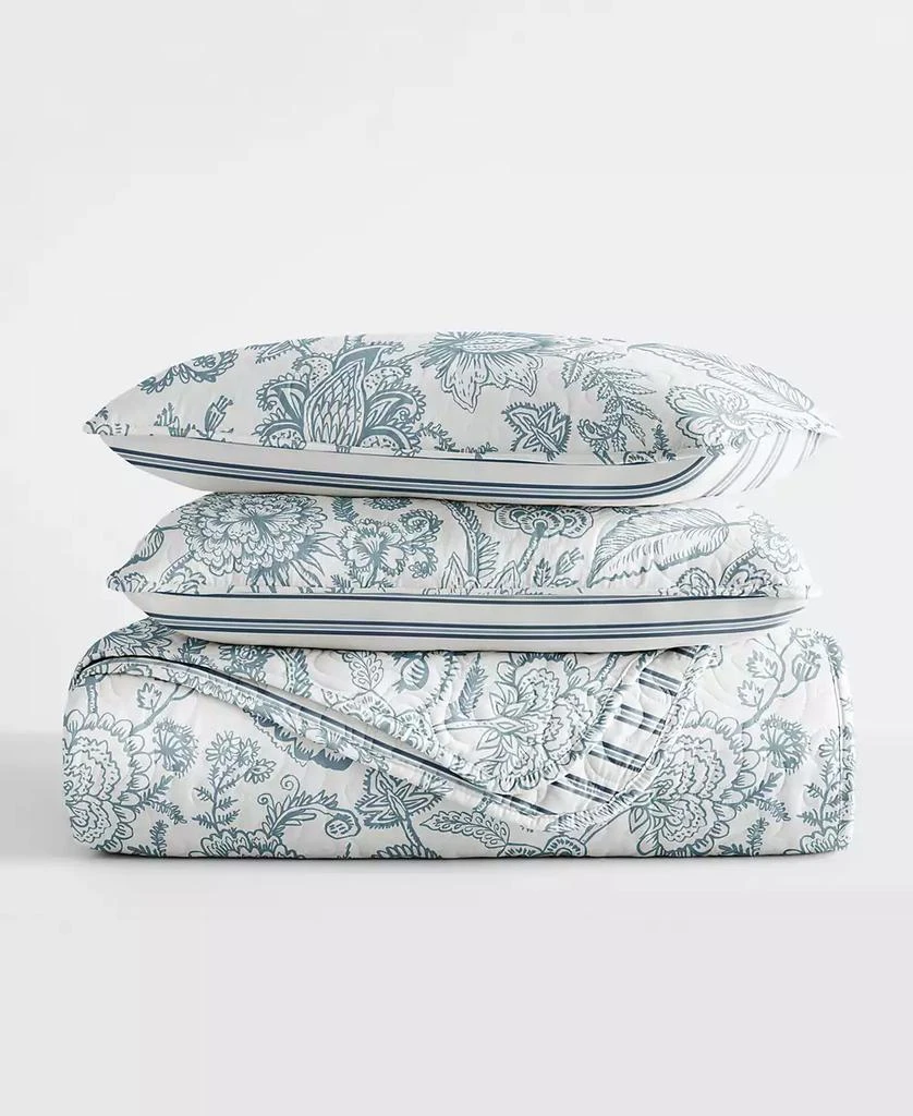 IENJOY HOME Jacobean and Stripe Reversible 2-Pc. Lightweight Quilt Set 6