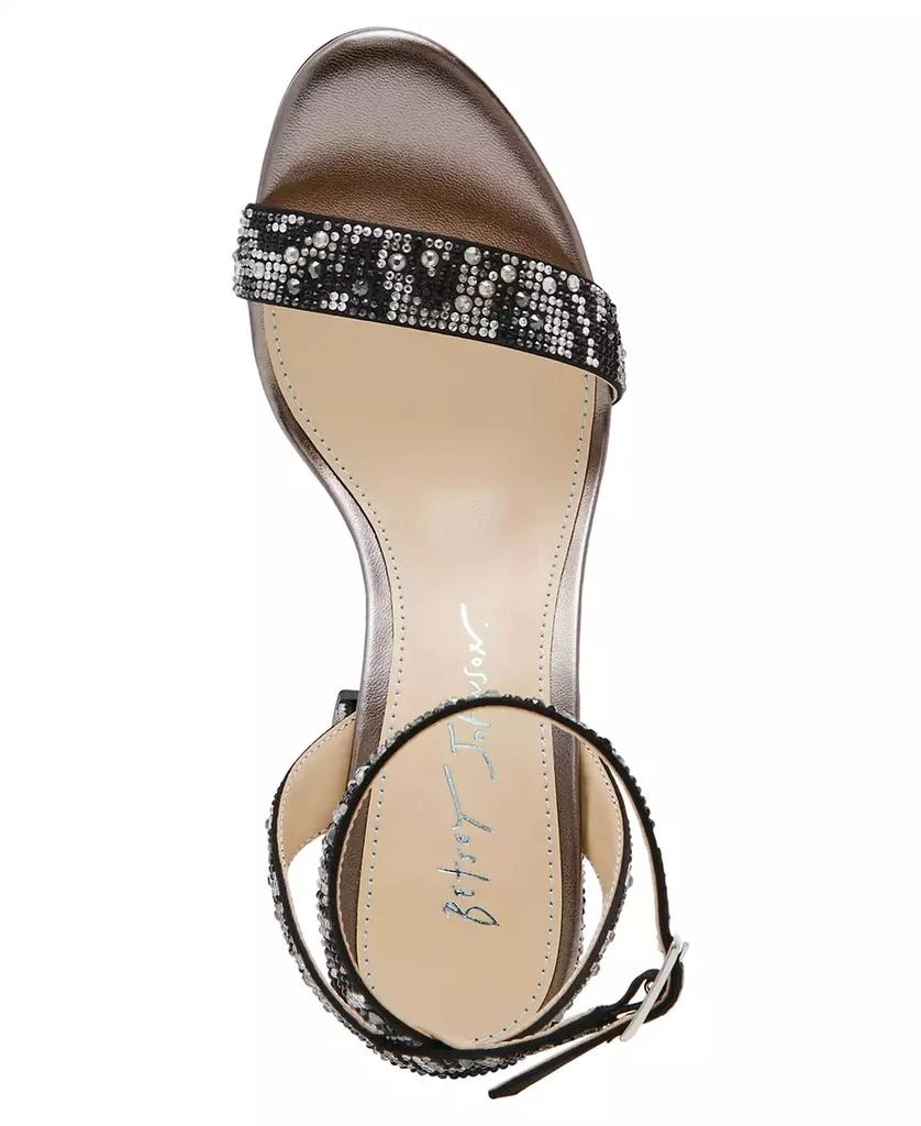 Betsey Johnson Jet Rhinestone Dress Sandals 4