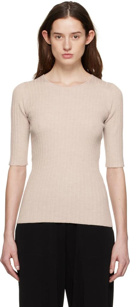 BY MALENE BIRGER Beige Blaise T-Shirt 1