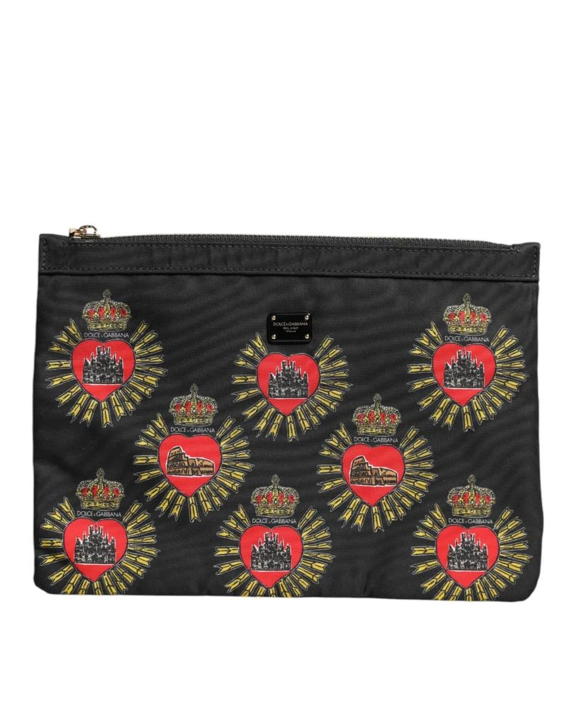 Dolce & Gabbana Nylon Sac Heart Clutch Pouch Women's Bag 1