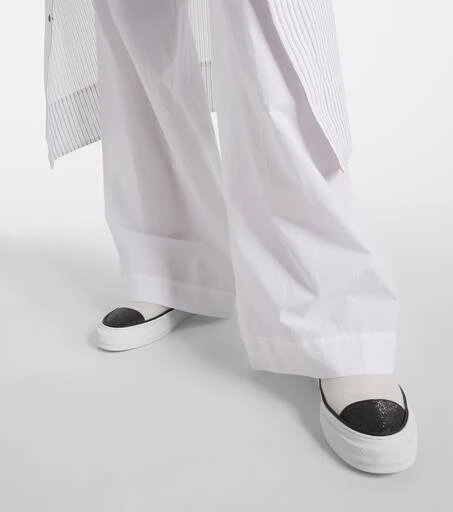 Brunello Cucinelli Monili canvas slip-on shoes 4