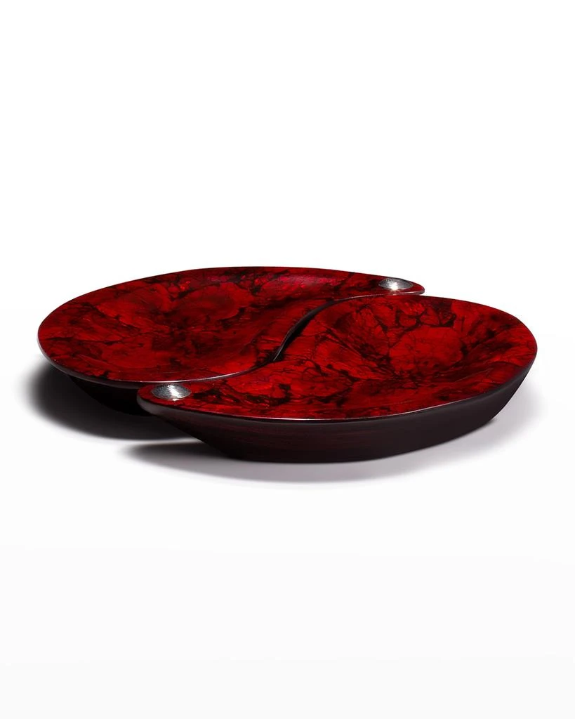 LADORADA Yin-Yang Platter Set, Red 1