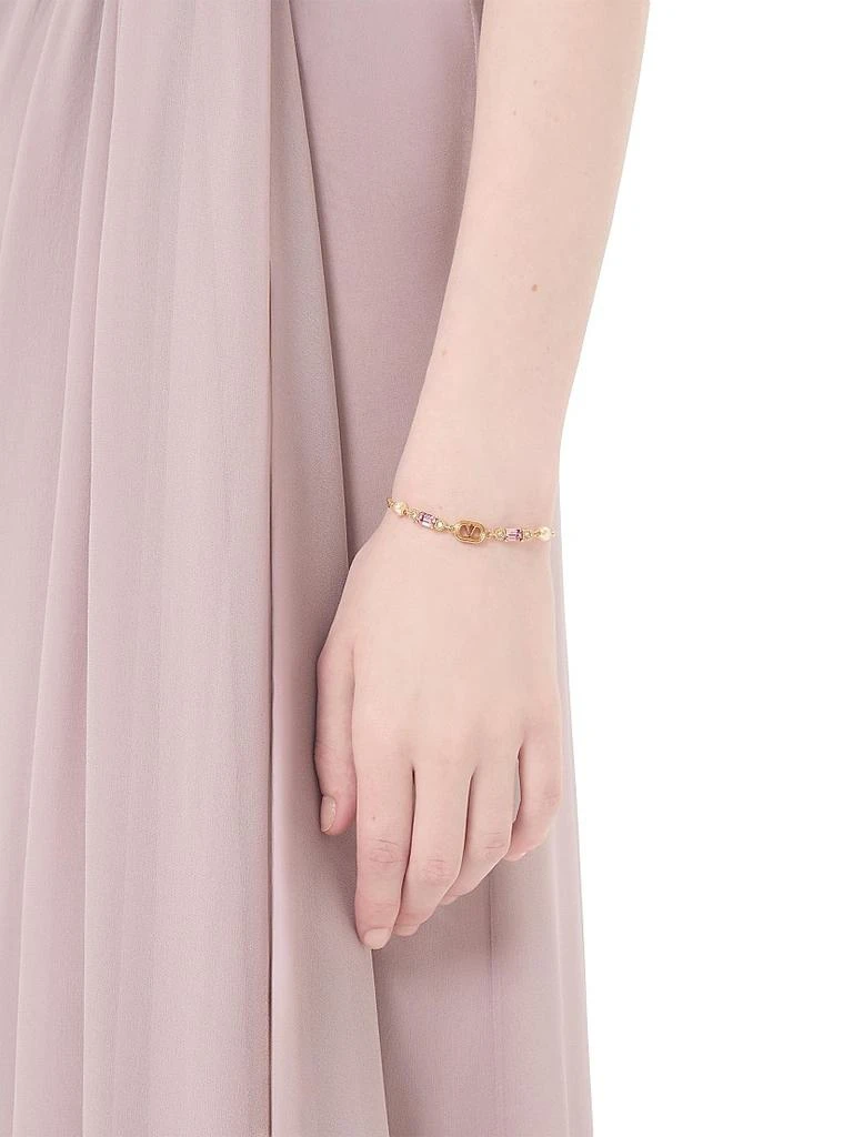 Valentino Ovalette Bracelet in Metal, Pearls and Swarovski Crystals 2