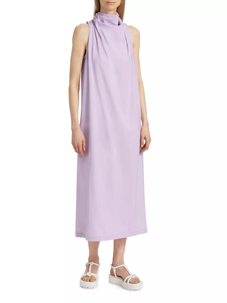 Issey Miyake Cotton Jersey Draped Maxi Dress 3