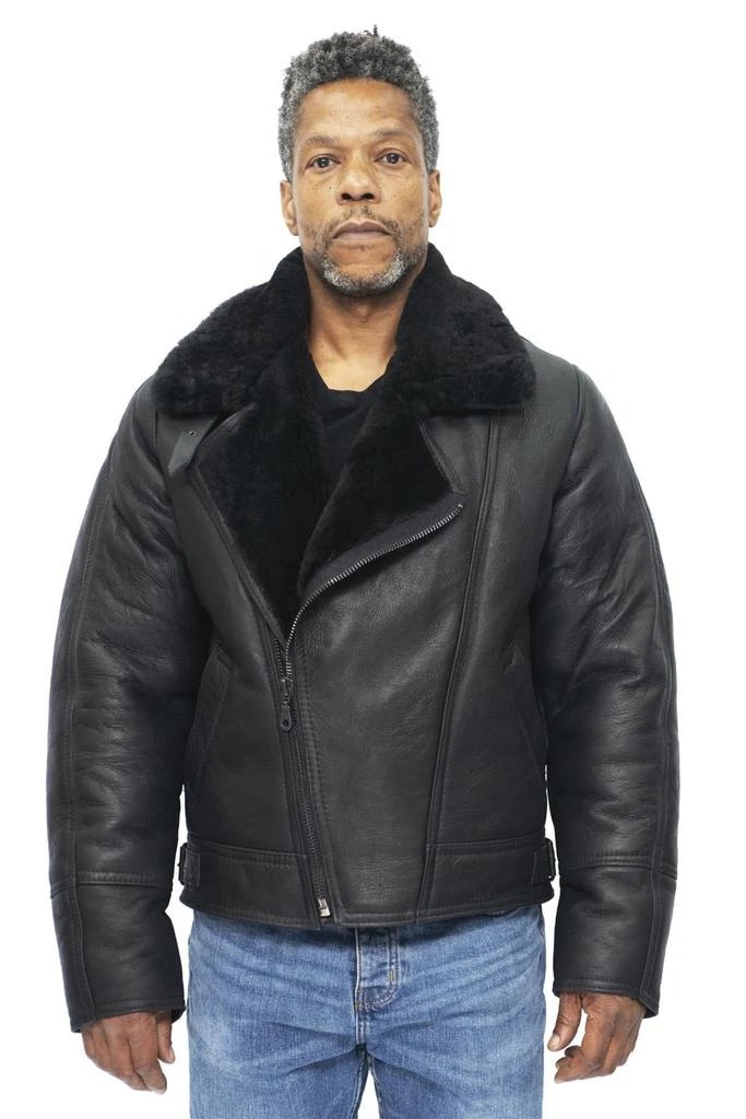 Infinity Leather Mens Sheepskin Leather WW2 Bomber Jacket-Haverhill 8