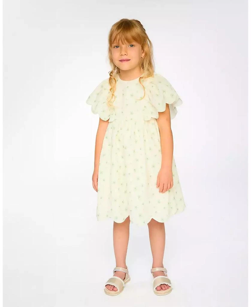 Deux par Deux Toddler Girls Jacquard Dress Printed Flowers - Toddler|Child 2