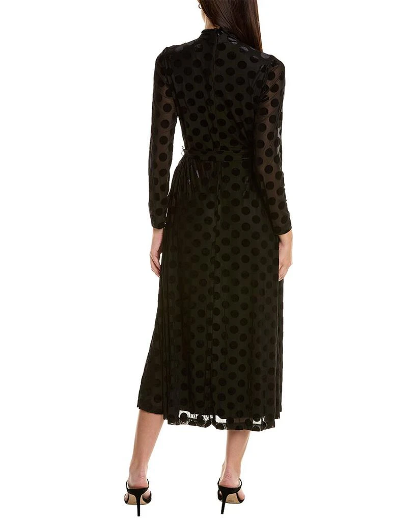 Anne Klein Velvet Polka Dot Midi Dress 2