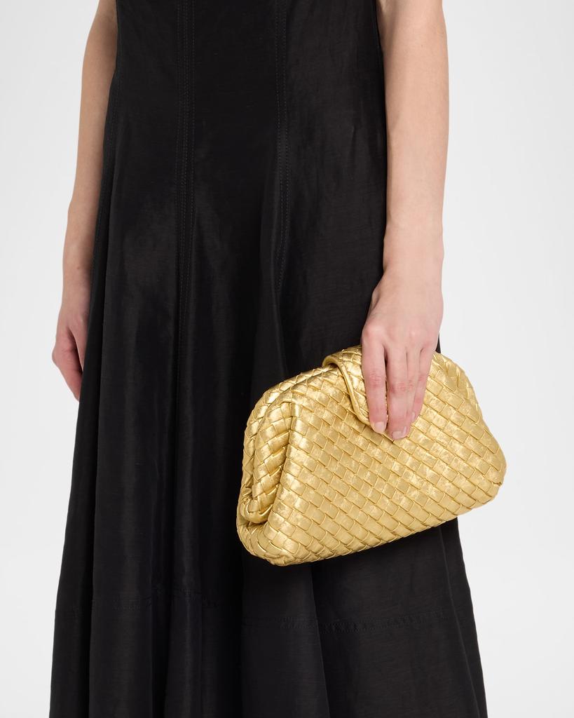 Bottega Veneta Lauren 1980 Small Laminated Leather Clutch Bag
