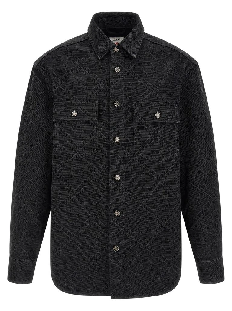 Casablanca Casablanca Long-Sleeved Monogram Denim Shirt