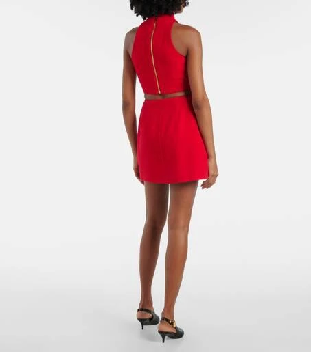 Balmain Halterneck wool-blend crêpe top 3