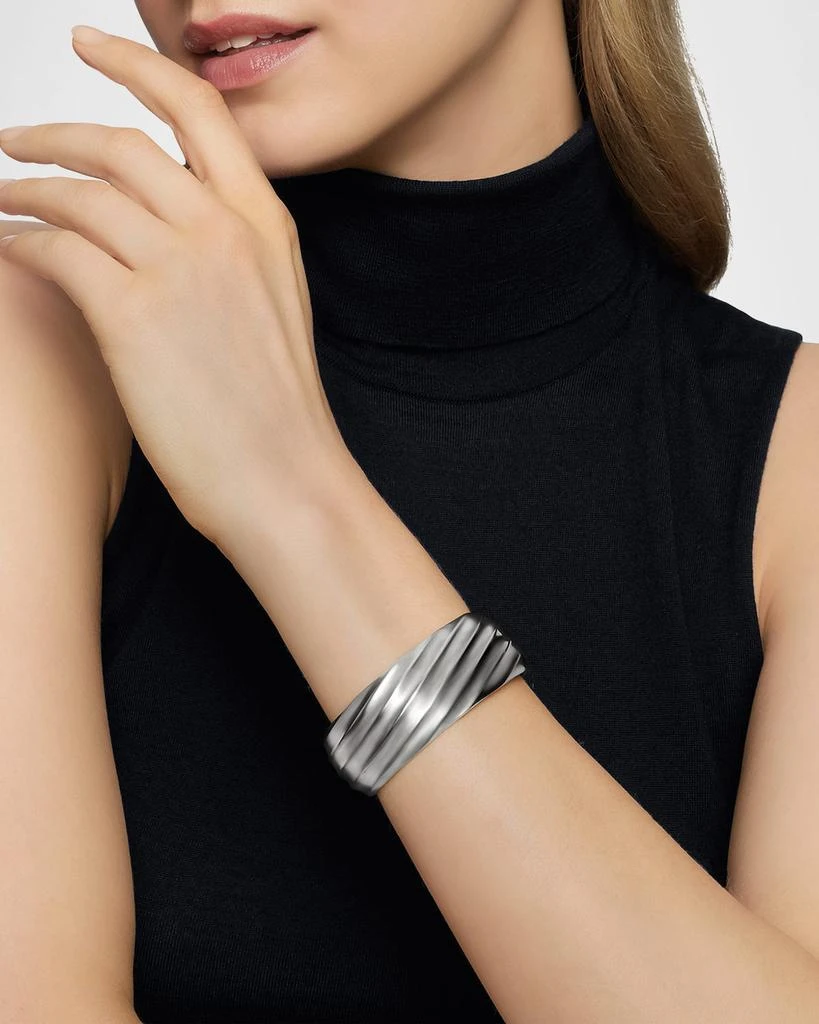 David Yurman Cable Edge Cuff Bracelet in Silver, 24mm 6