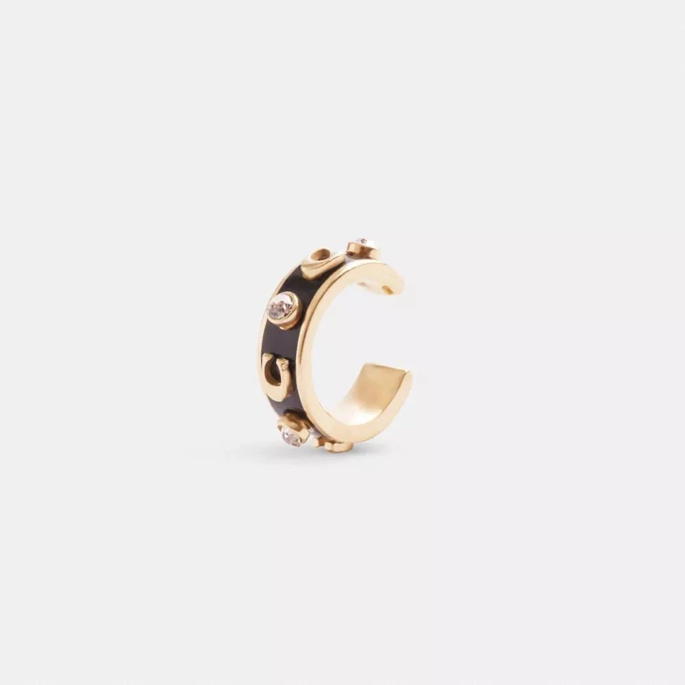 Coach Signature Enamel Stone Ear Cuff 2