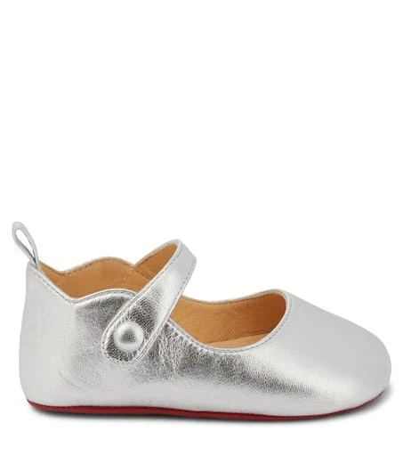Christian Louboutin Baby Love Chick metallic leather ballet flats 3