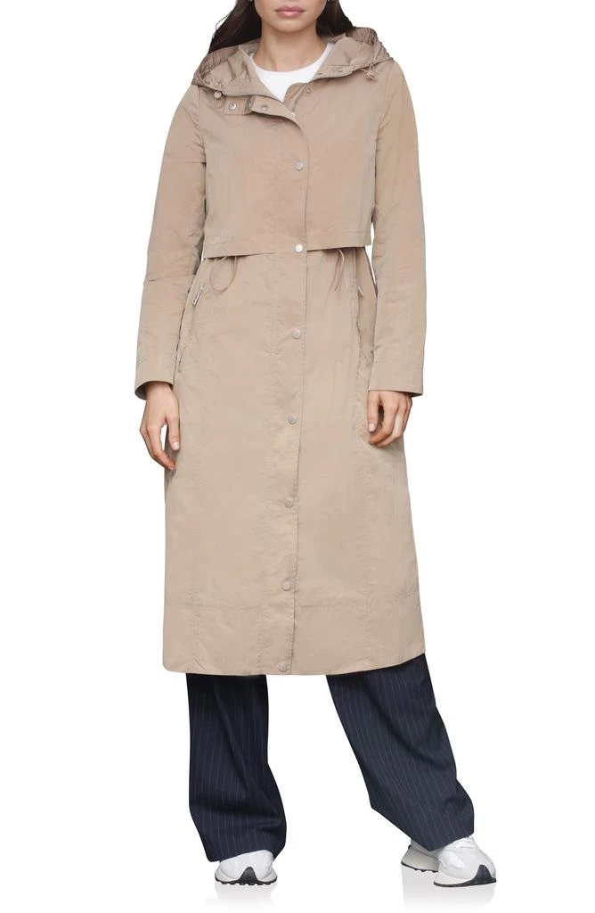 Avec Les Filles Hooded Maxi Rain Anorak 5