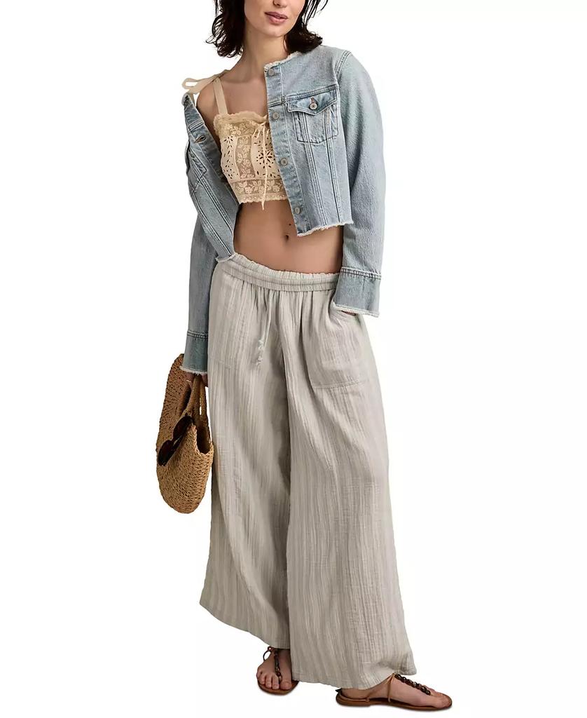 Lucky Brand Women's Striped Cotton Gauze Drawstring Pants