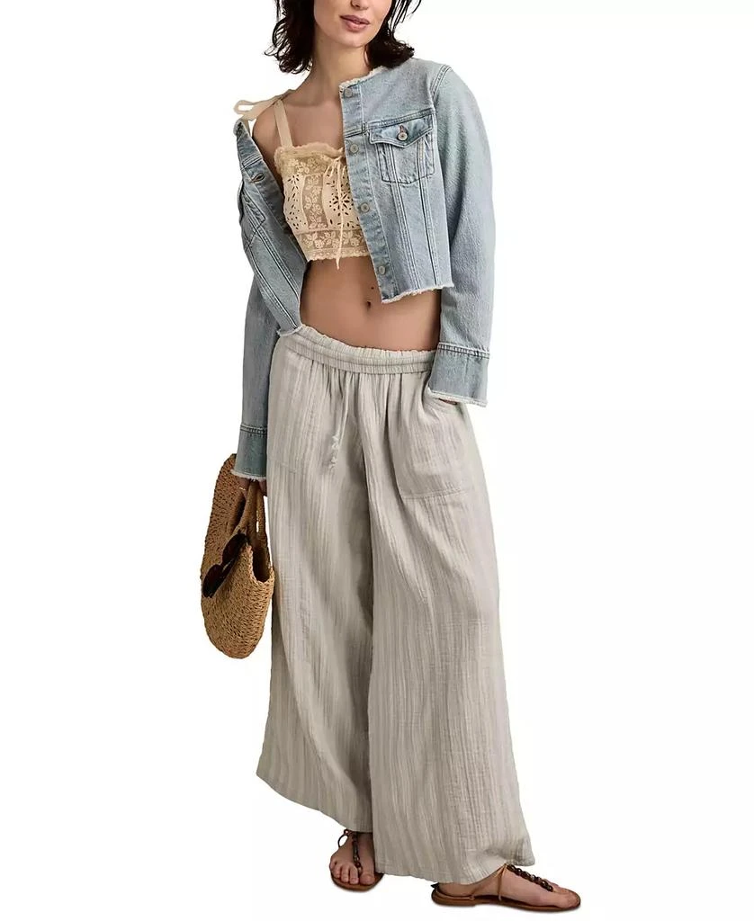 Lucky Brand Women's Striped Cotton Gauze Drawstring Pants 2