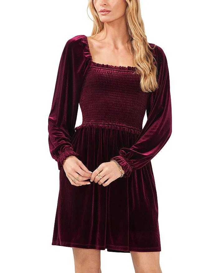 1. State Smocked Velvet Dress 1