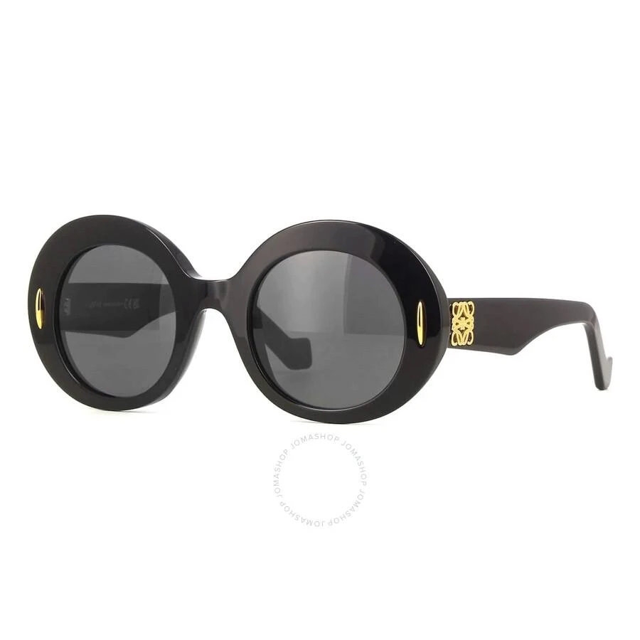 Loewe LW40112I 01A Black Curvy Oval Sunglasses Loewe Grey Oval Ladies Sunglasses LW40112I 01A 47  main image 4