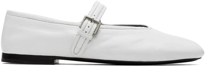 The Row White Boheme MJ Ballerina Flats 1