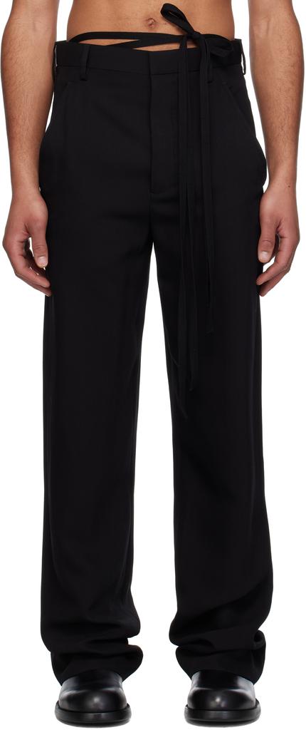 ANN DEMEULEMEESTER Black Leon Comfort Fit Trousers - Pants - Free