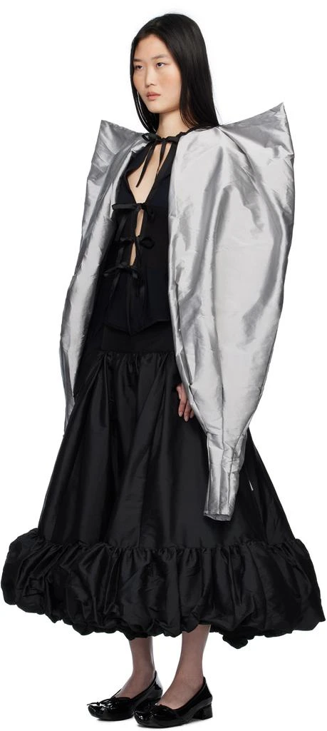 PAULA CANOVAS DEL VAS Black & Grey Puff Cardigan 4