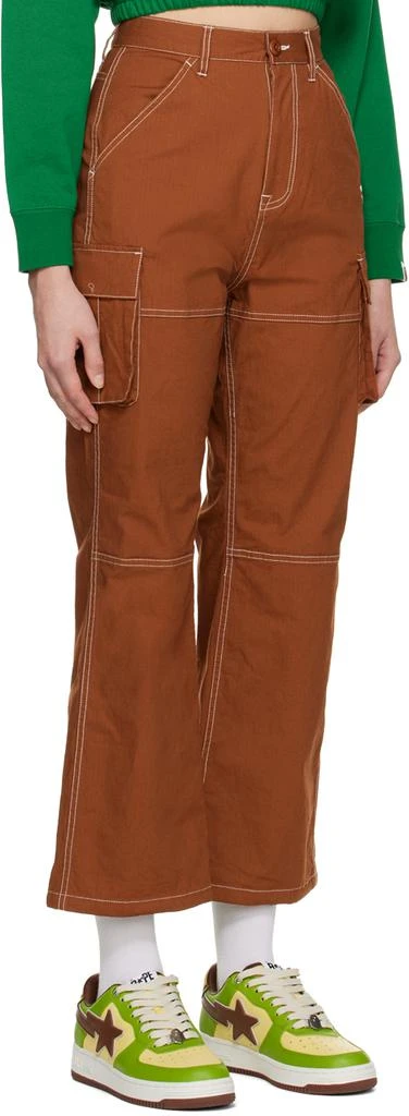 Bape Brown Color Stitching High Waist Cargo Pants 2