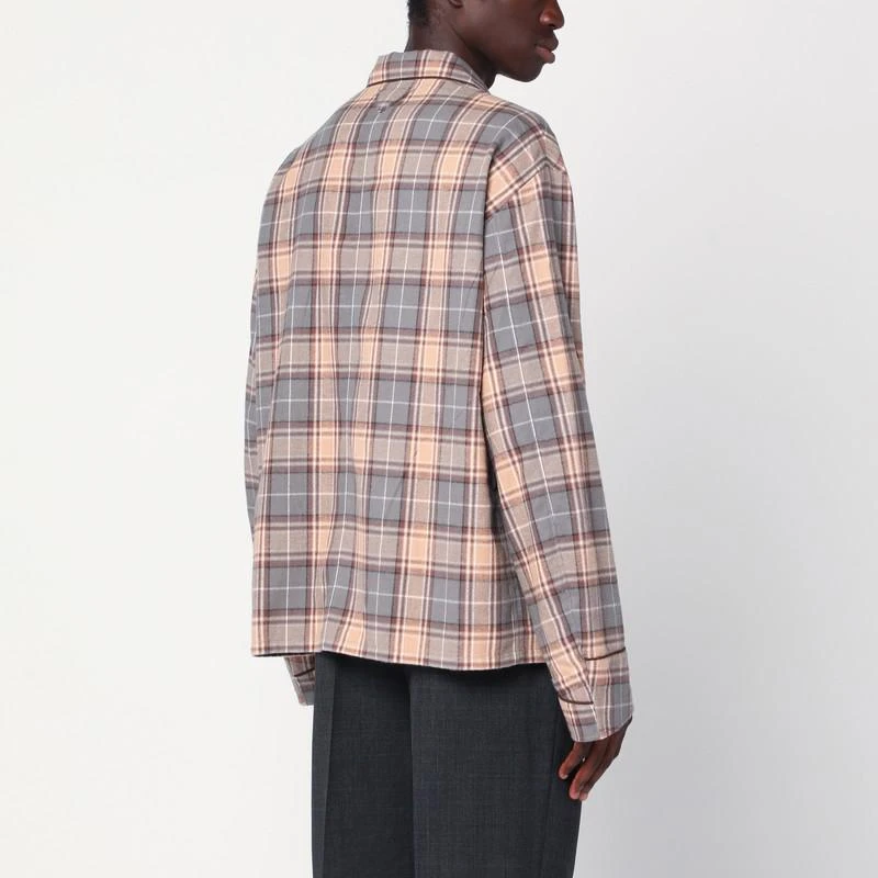 Prada Steel/cameo checked cotton shirt 3