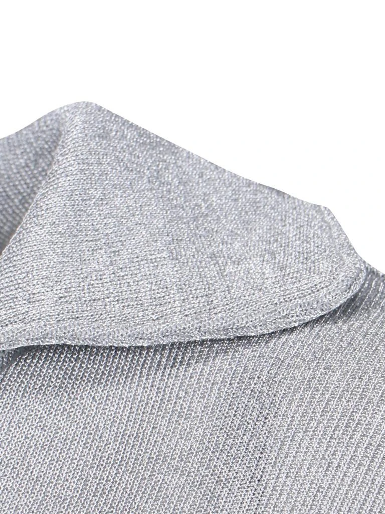 COPERNI Coperni Metallic-Effect Knitted Polo Top 3
