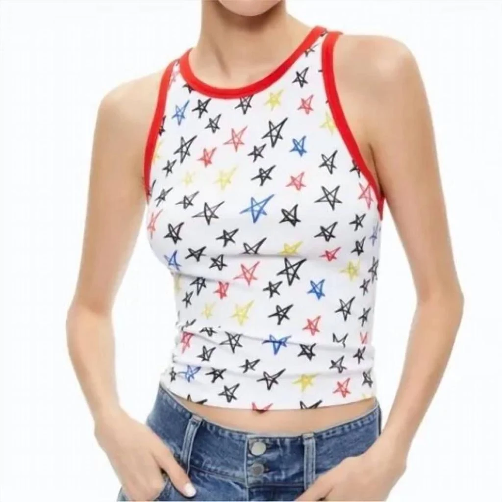 Alice + Olivia Alice + Olivia - Stars Allen Ribbed Knit Tank Top 1