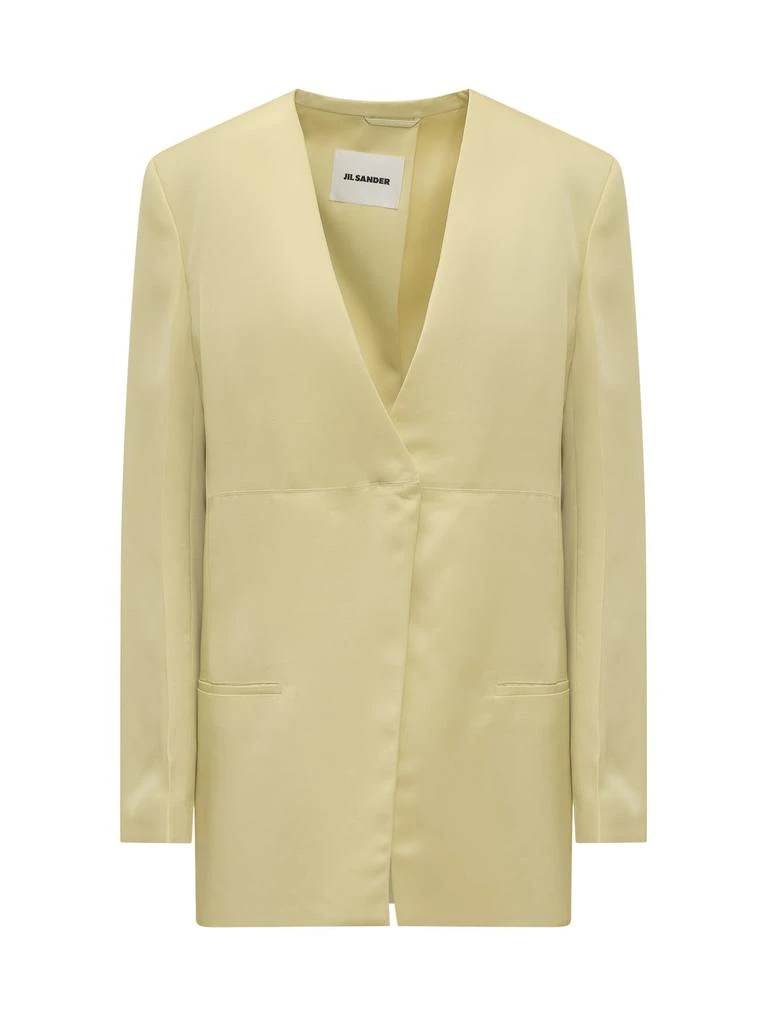 Jil Sander Jil Sander V-Neck Single-Breasted Tailored Blazer from Cettire