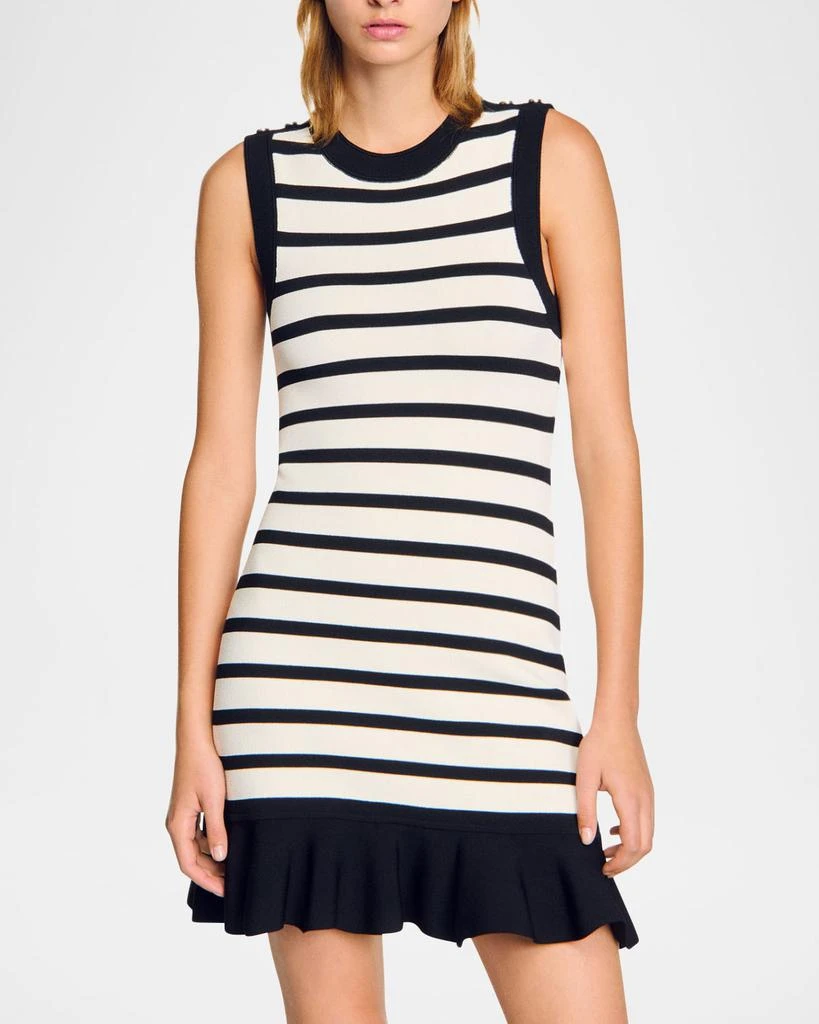 Sandro Sicilia Striped Knit Mini Dress 6
