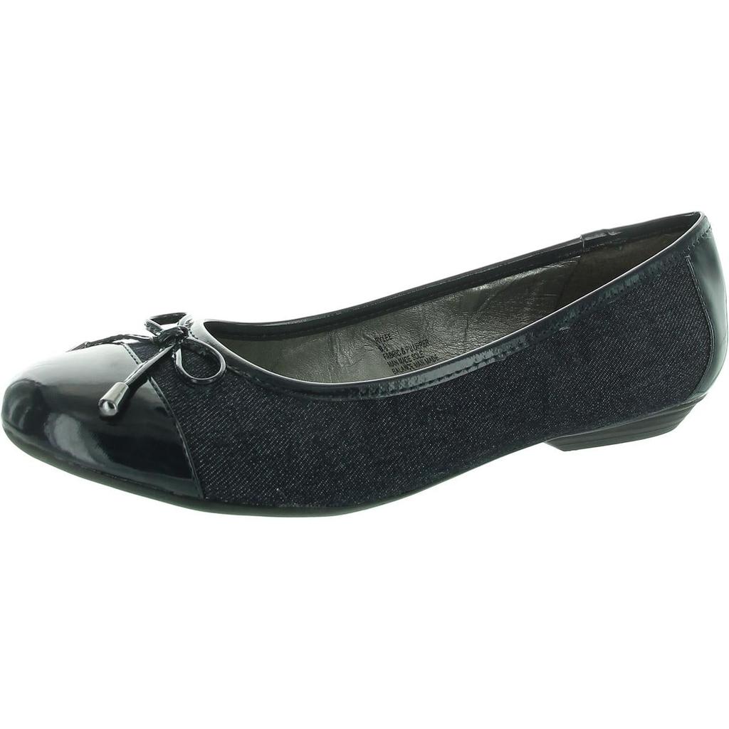 Karen Scott Womens Denim Flat Shoes