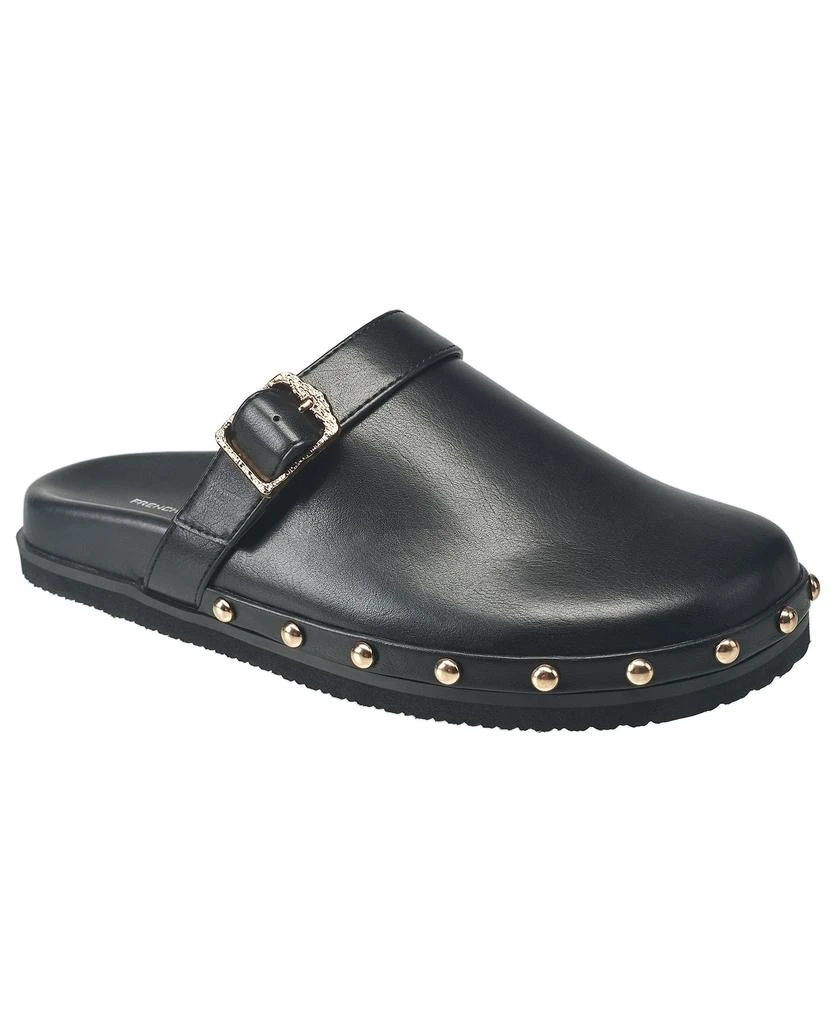 French Connection Women's Chello Buckle Leather Clog 1
