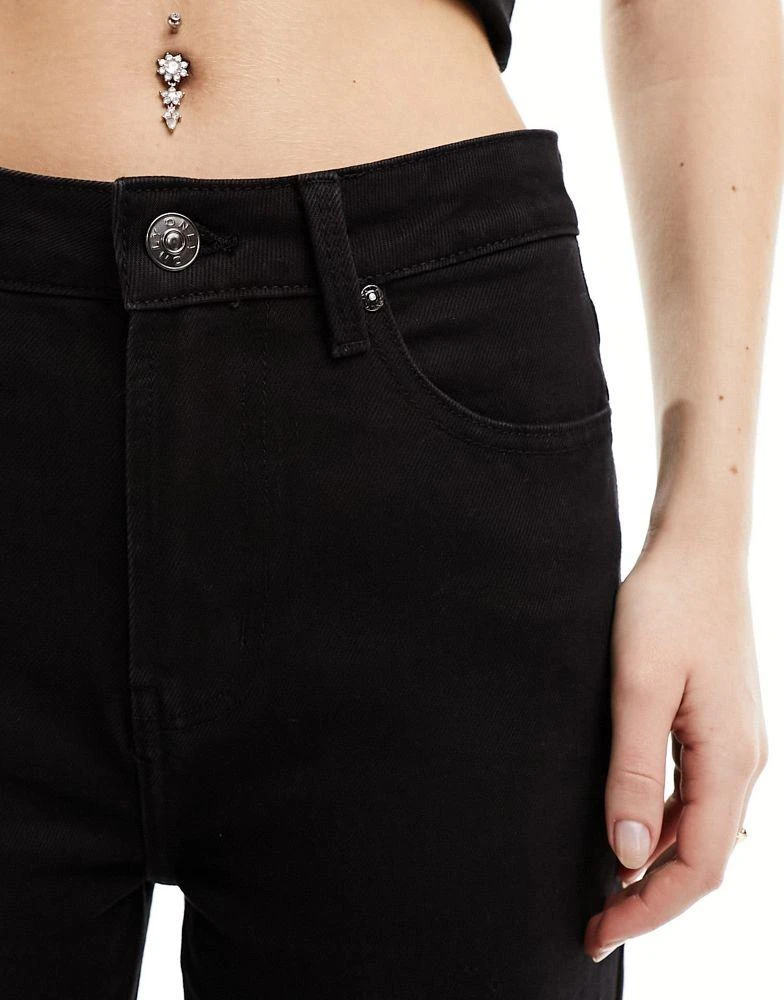 ONLY ONLY Emily high waist straight leg ankle jean in black 2