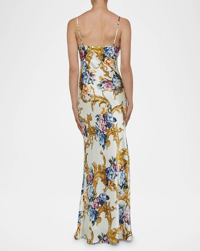 L'Agence Serita V-Neck Bias-Cut Maxi Dress 3