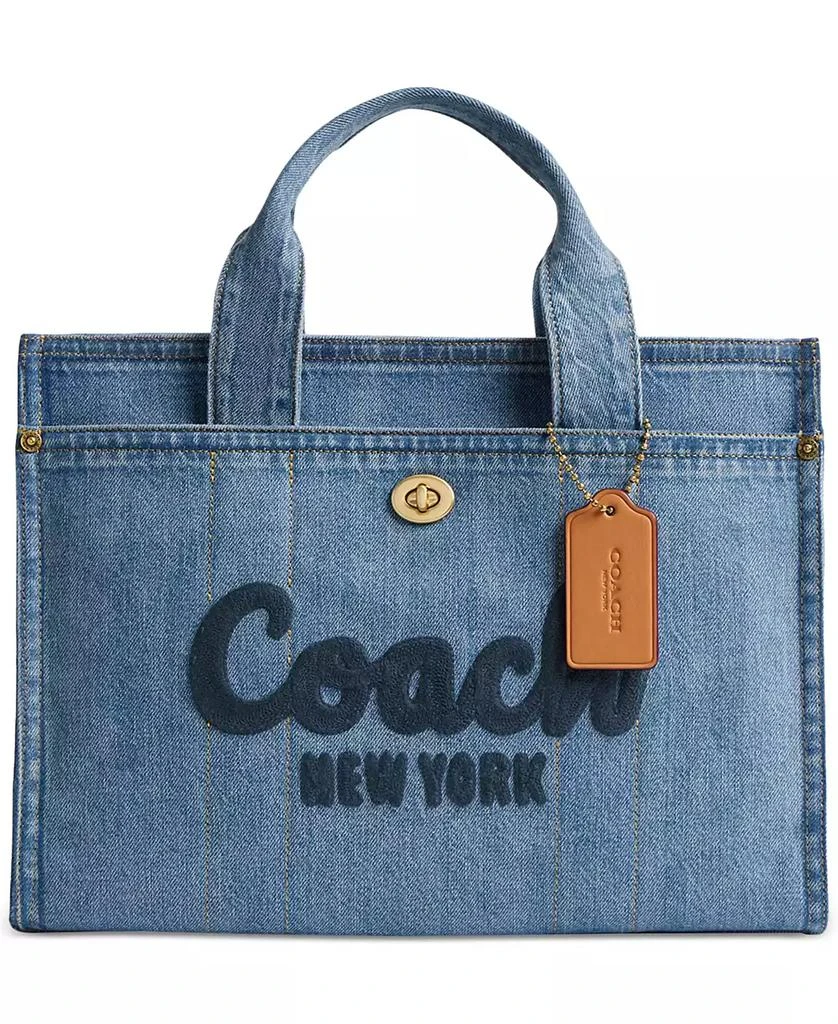 Coach Denim Cargo Tote 1
