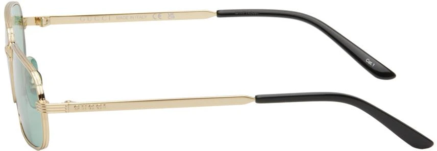 Gucci Gold Rectangular Sunglasses 3