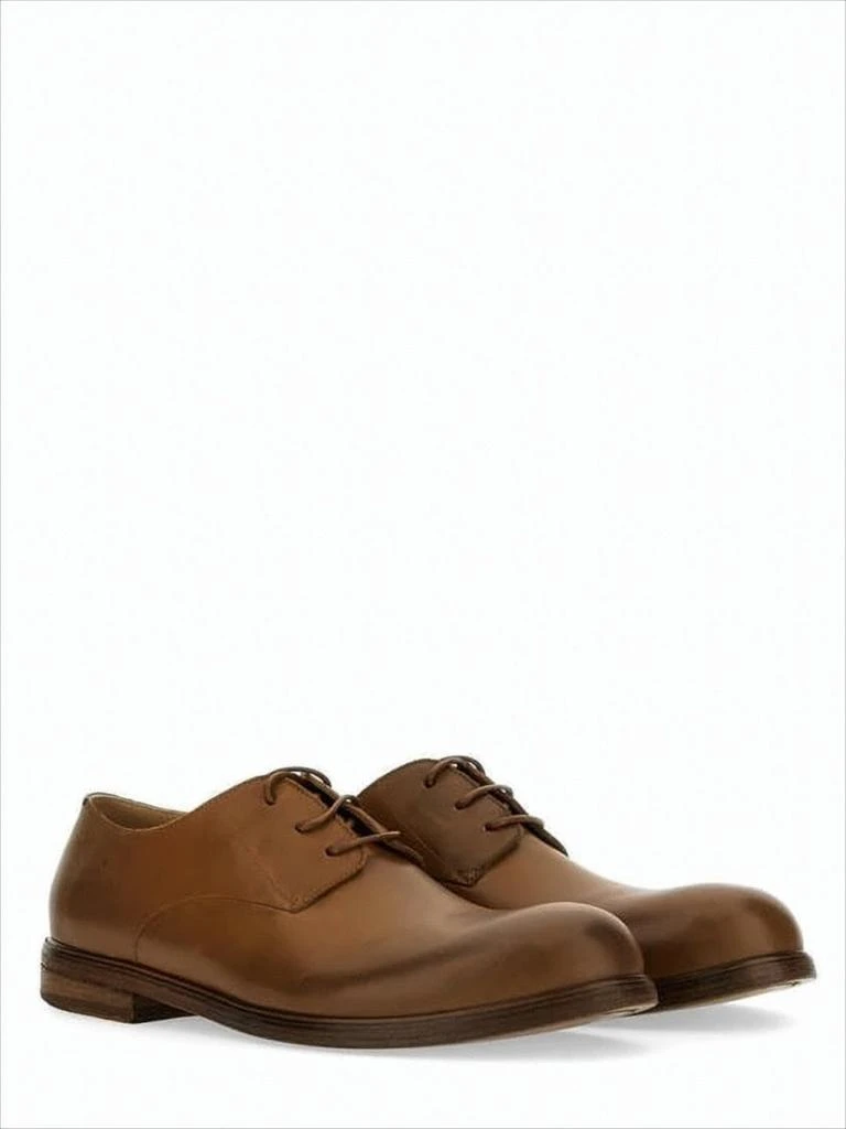 Marsèll Minimalist Brown Leather Dress Shoes With Rounded Toe 2