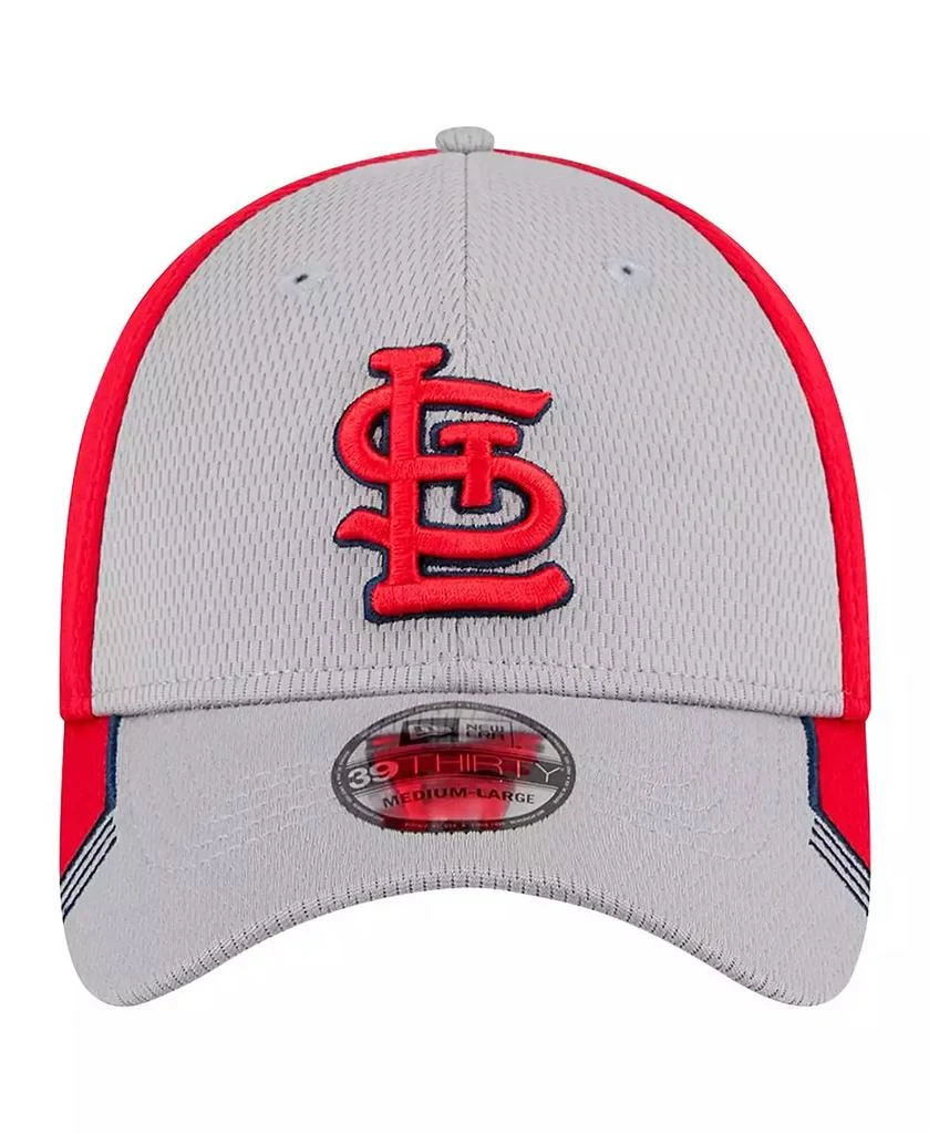 New Era Men's Gray/Red St. Louis Cardinals Visor Trim 39THIRTY Flex Hat 2