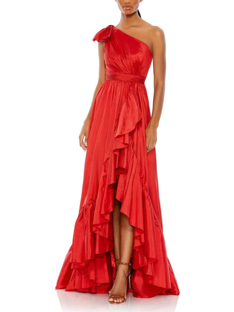 Mac Duggal Womens Shantung One Shoulder Evening Dress 2