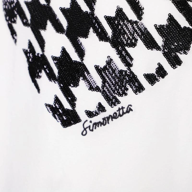 SIMONETTA Girls houndstooth heart t shirt 2
