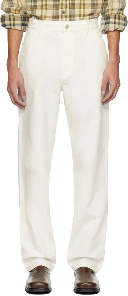 Carhartt WIP White Simple Trousers 1