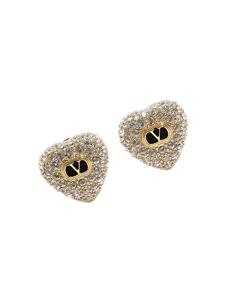 Valentino Coeur Royal Earrings in Metal, Enamel and Swarovski® Crystals
