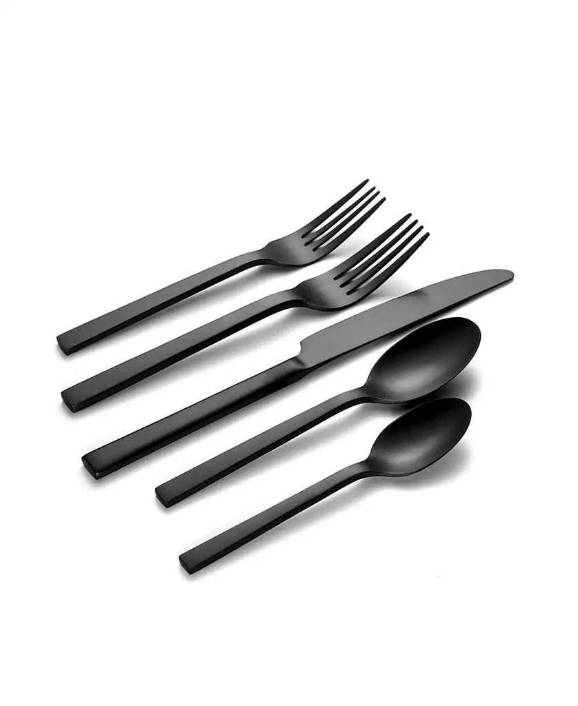 Oneida Chef's Table Black 20 Piece Everyday Flatware Set, Service For 4 2